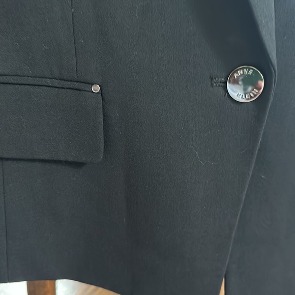 Anne Klein Navy Blazer, red and white striped liner, never worn - Picture 2 of 6